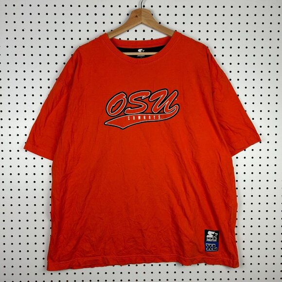 Oklahoma State Cowboys OSU Starter T Shirt Size XL Orange 90s Y2K Stitched Retro - Picture 1 of 7